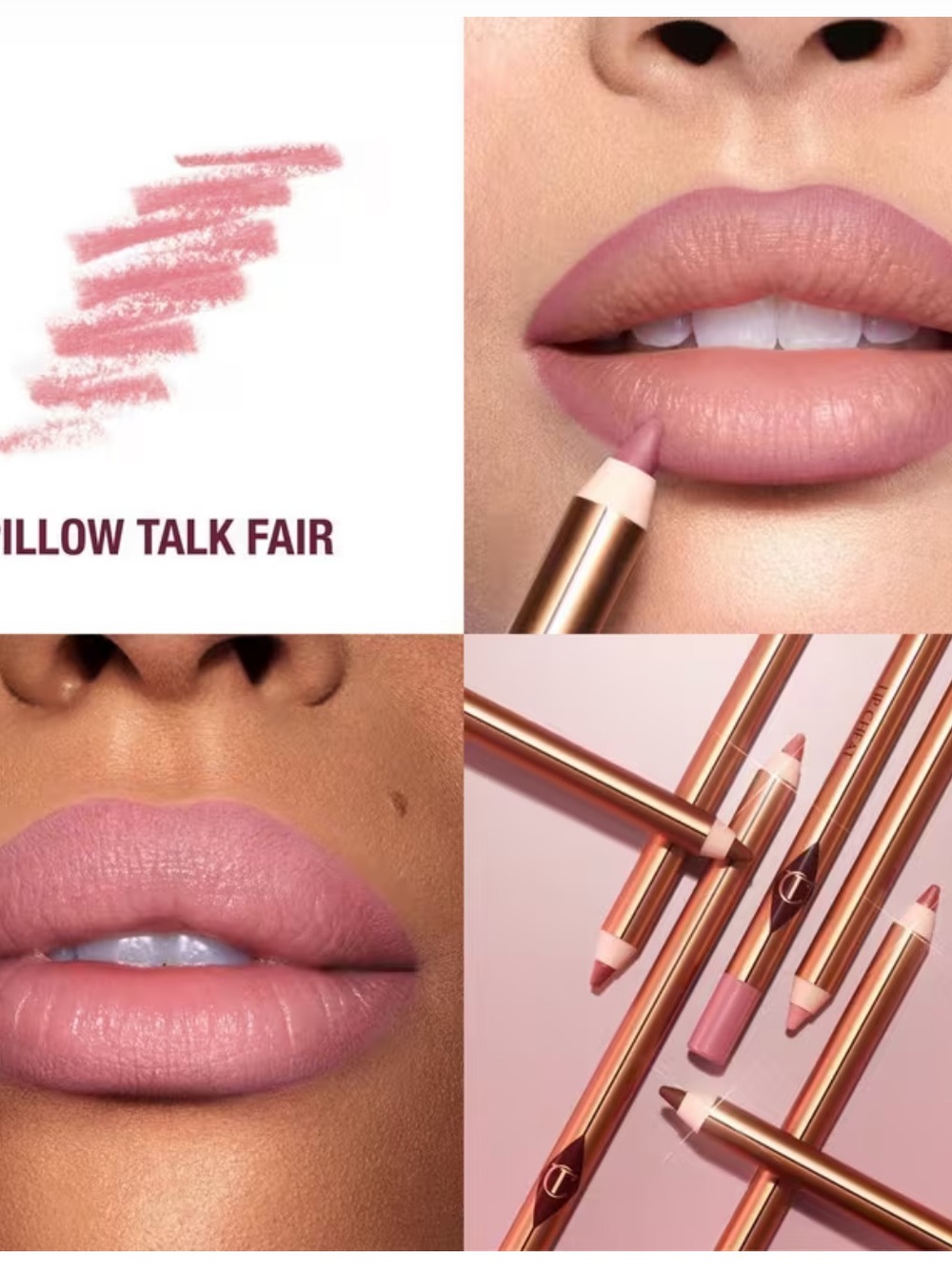 Pillow talk fair Charlotte Tilbury lip cheat lip liner